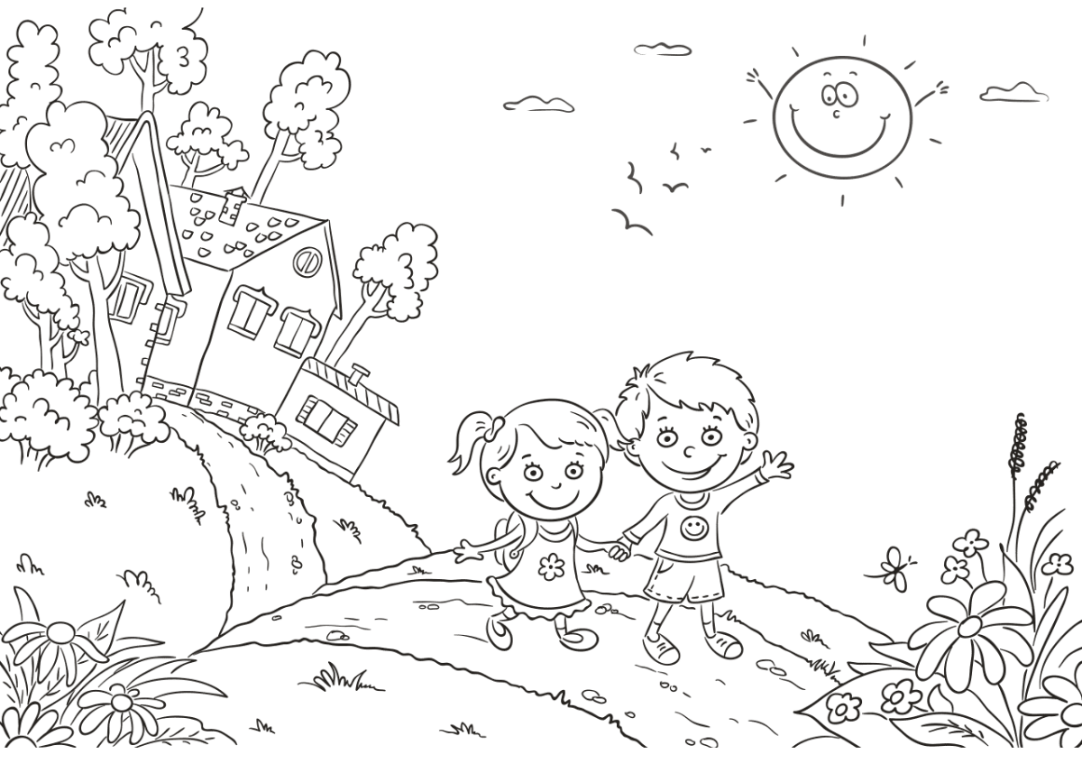 Путешествие раскраска для детей