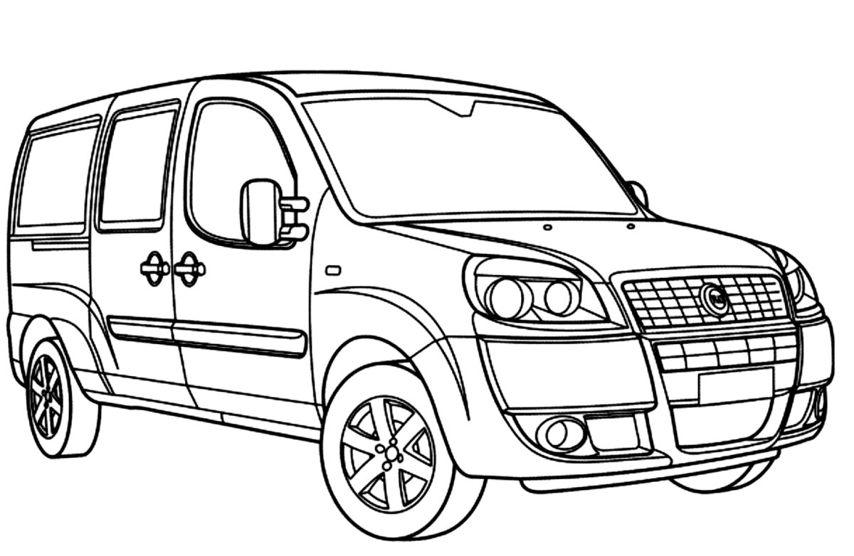 Раскраски авто Fiat Doblo