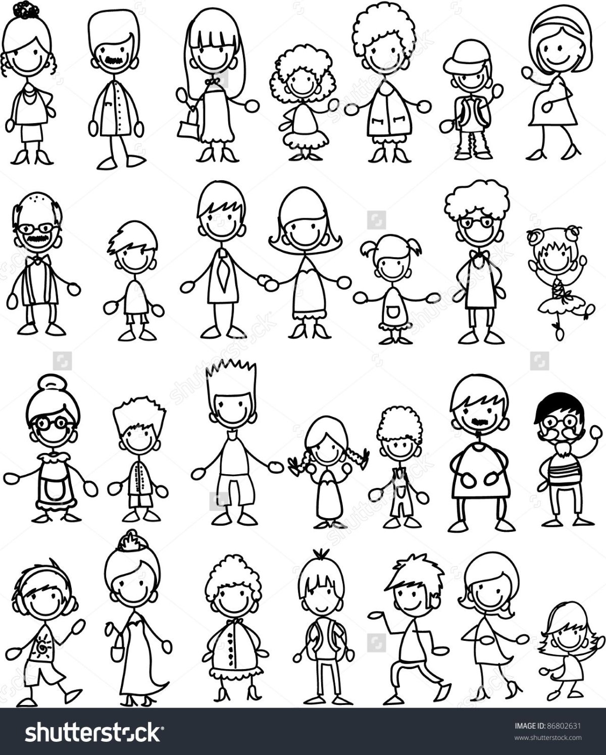 Маленькие человечки рисунки