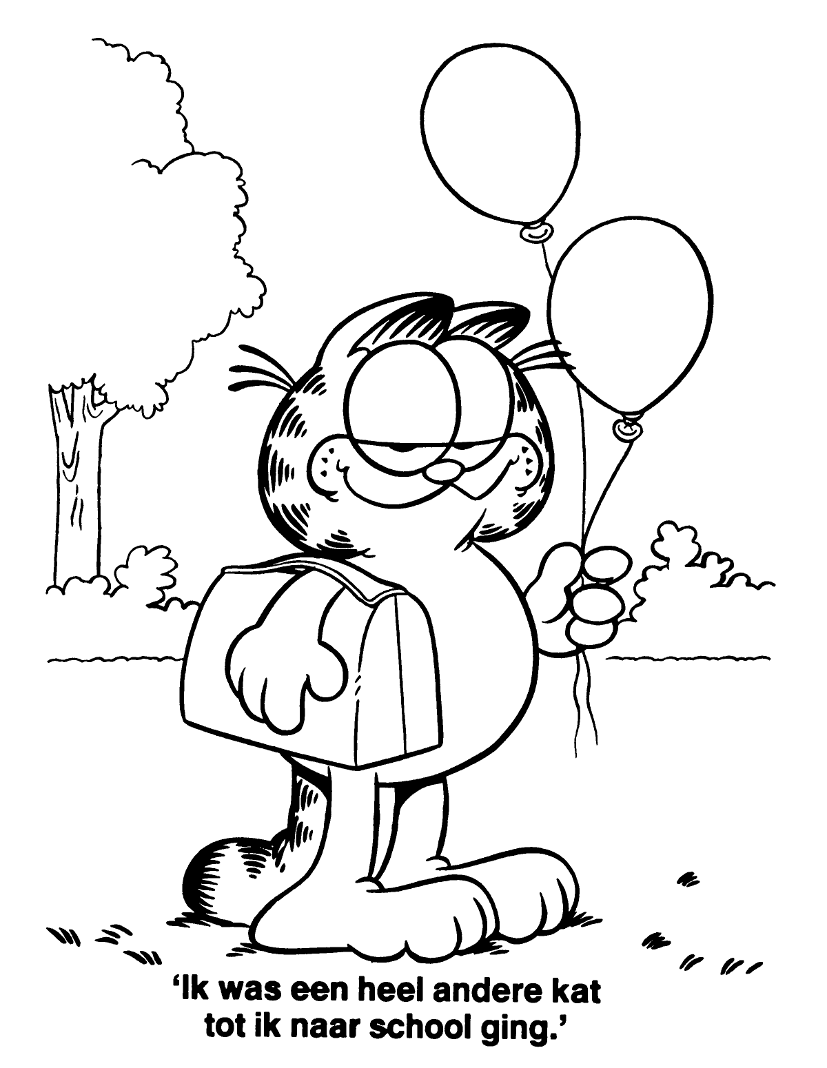 Гарфилд раскраска