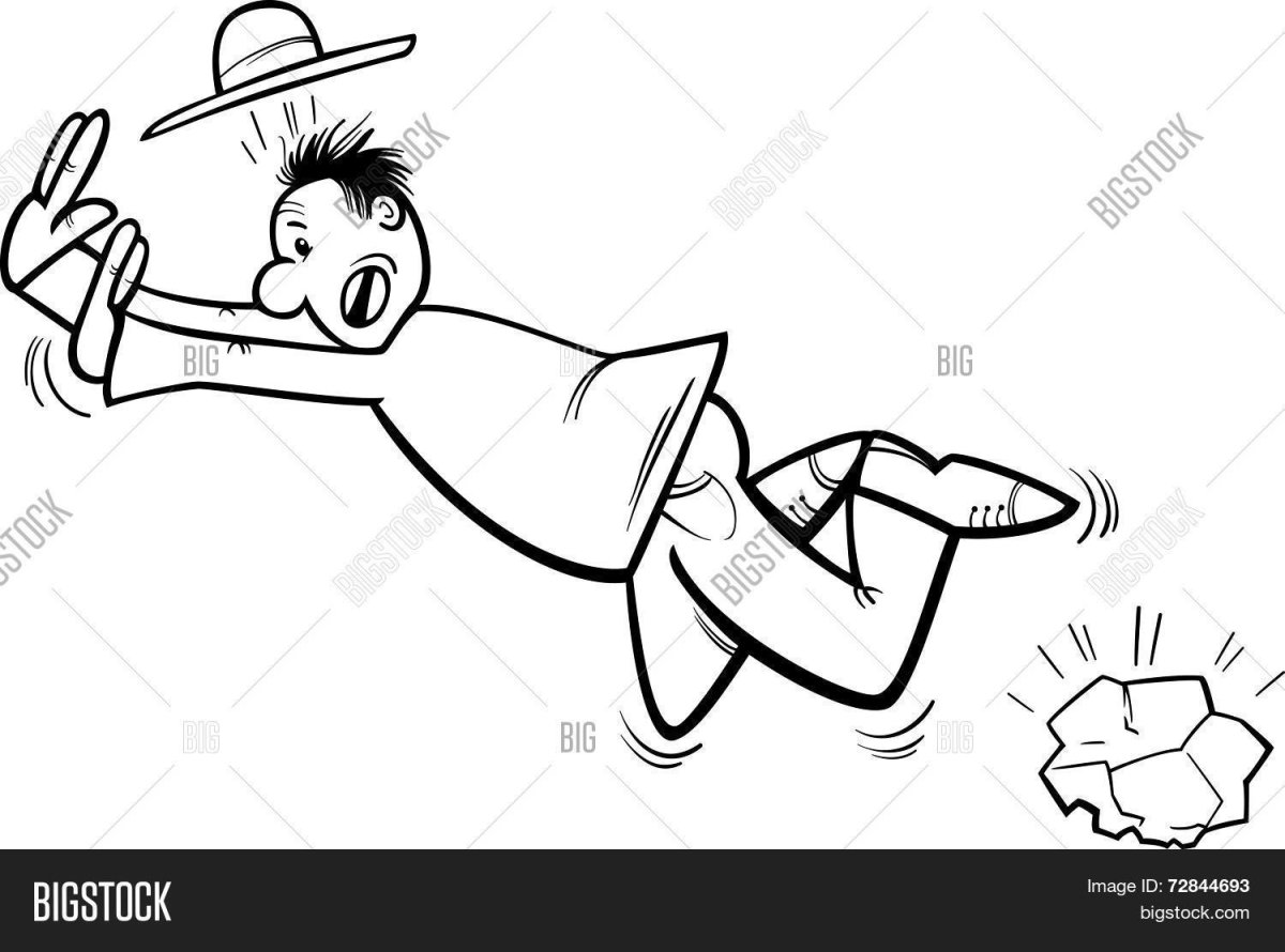 Нарисовать падающего человека