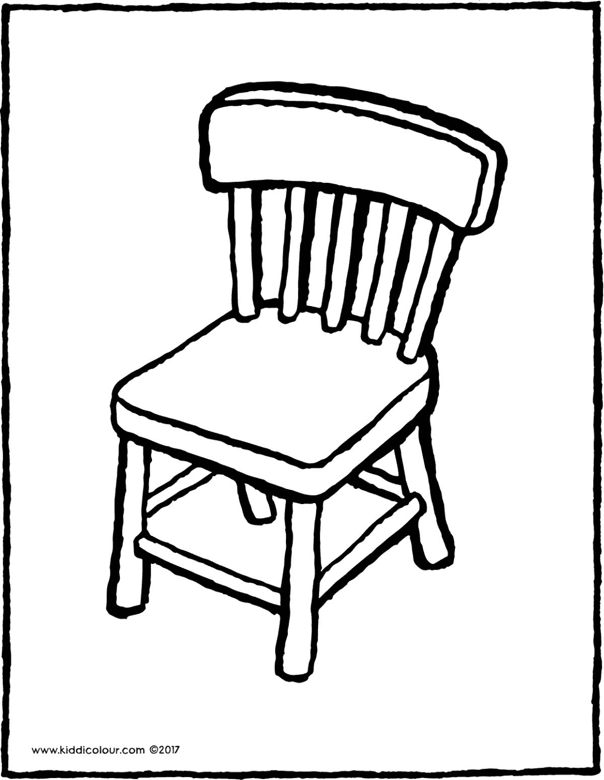 Стул раскраска для детей