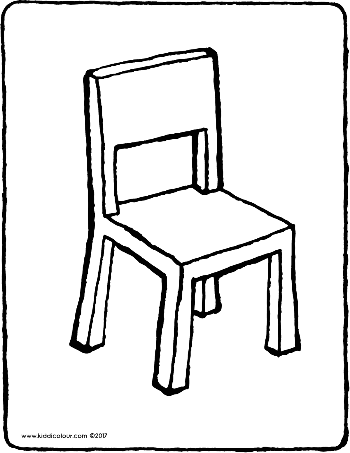 Стул раскраска для малышей