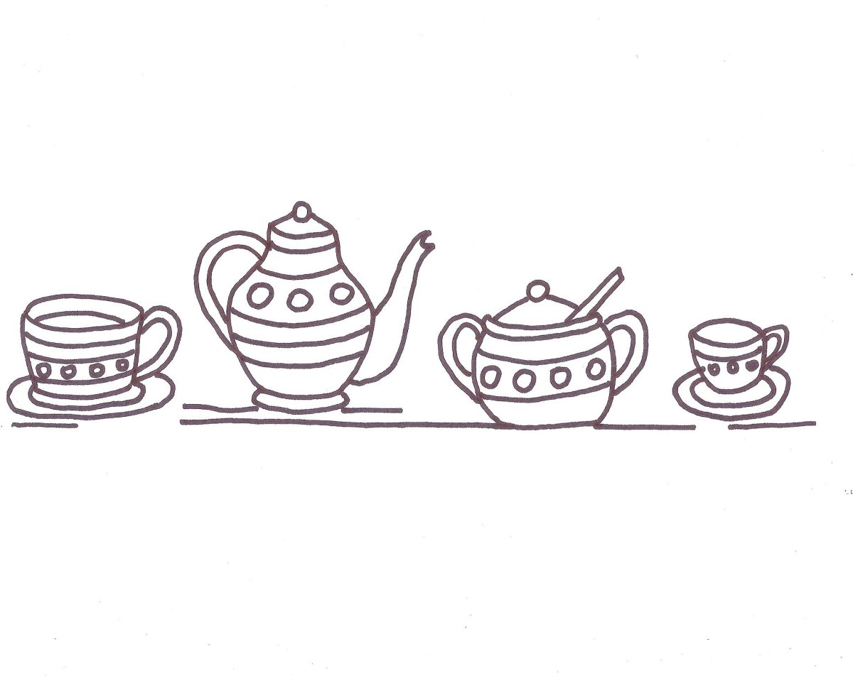 Чайник раскраска