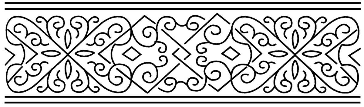 Казахский орнамент на посуде