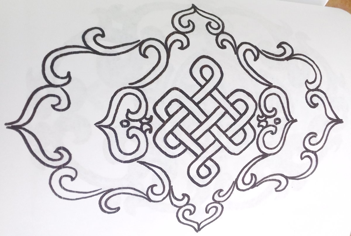 Башкирский орнамент в круге