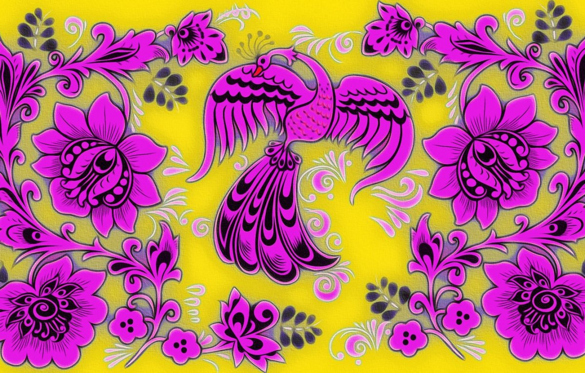 Хохломская роспись паттерн