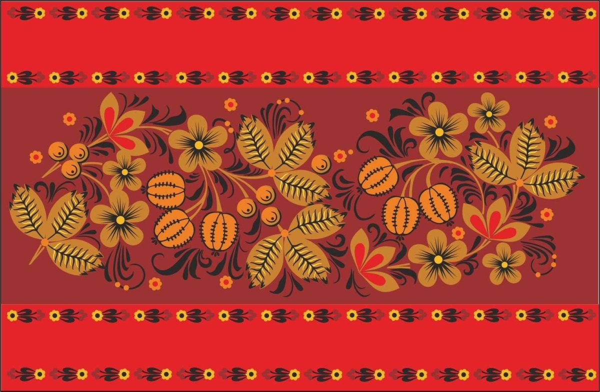 Рамка в стиле Хохлома