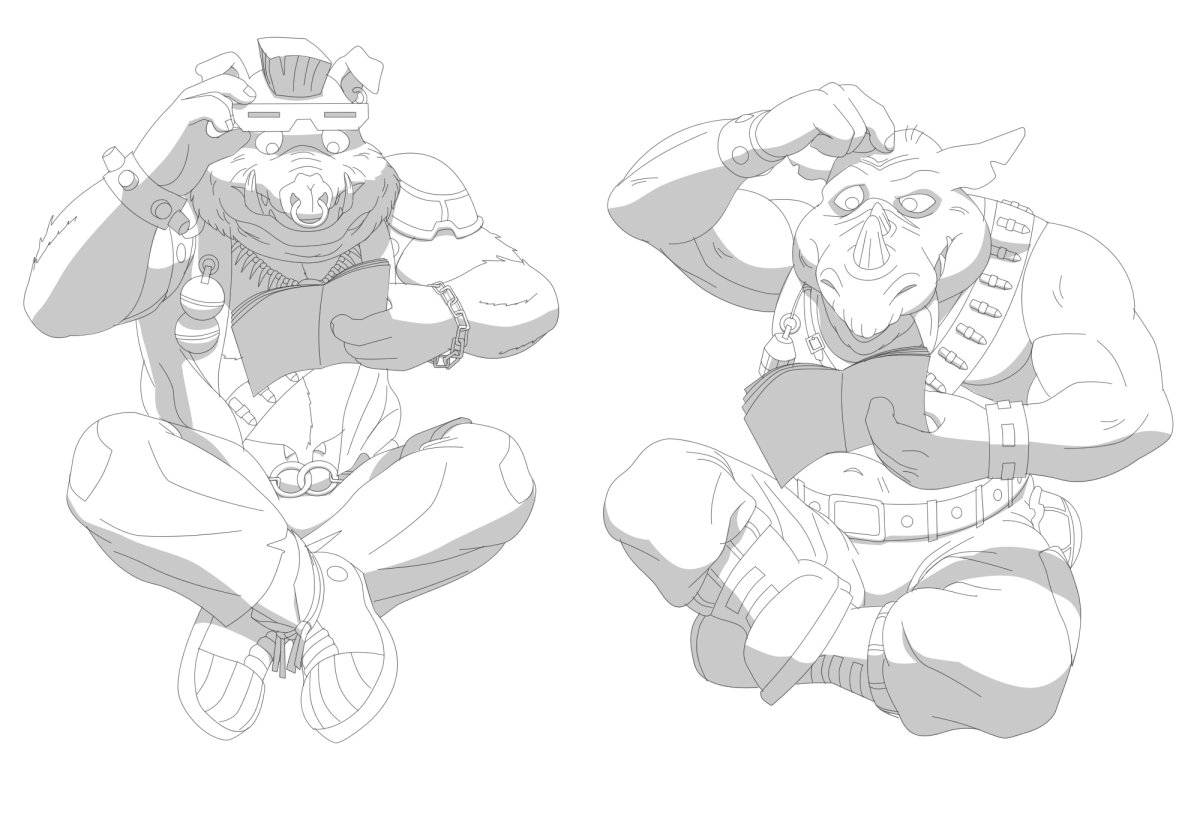 Раскраски Черепашки ниндзя Бибоп