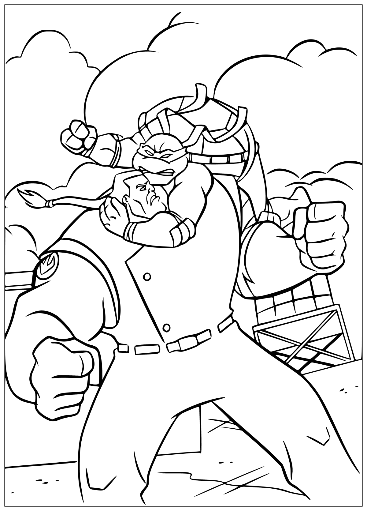 Раскраска Черепашки ниндзя мутанты