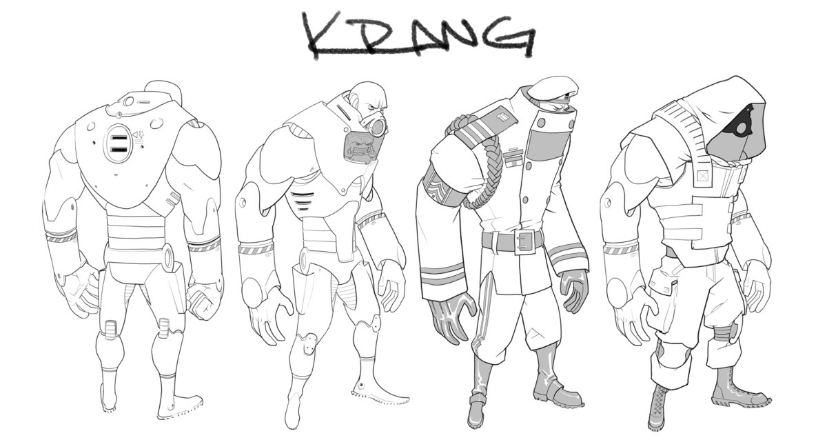 Черепашки ниндзя раскраска Кренг