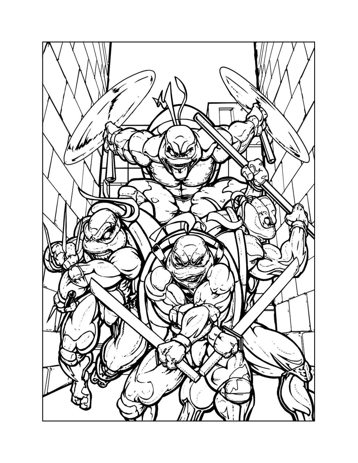 Разукрашки Черепашки ниндзя легенды