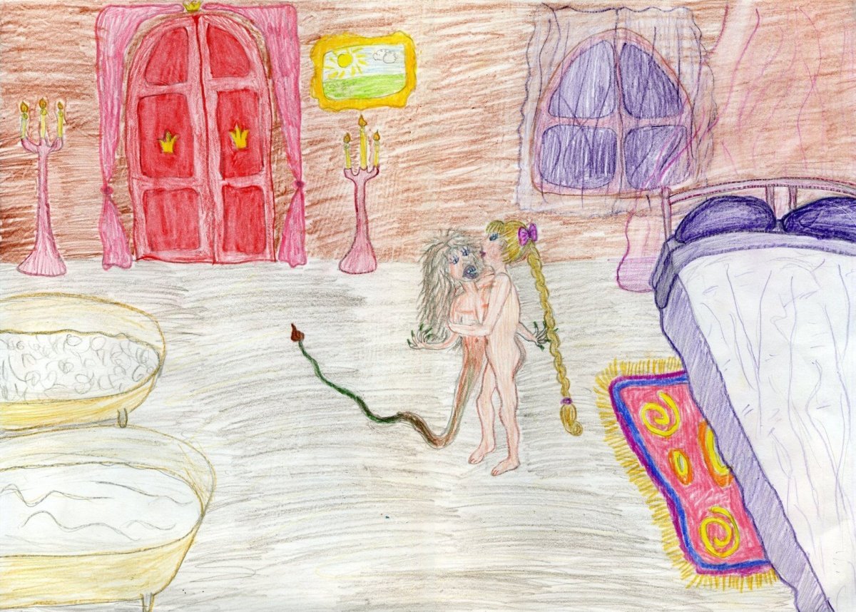 Падчерица нарисовать