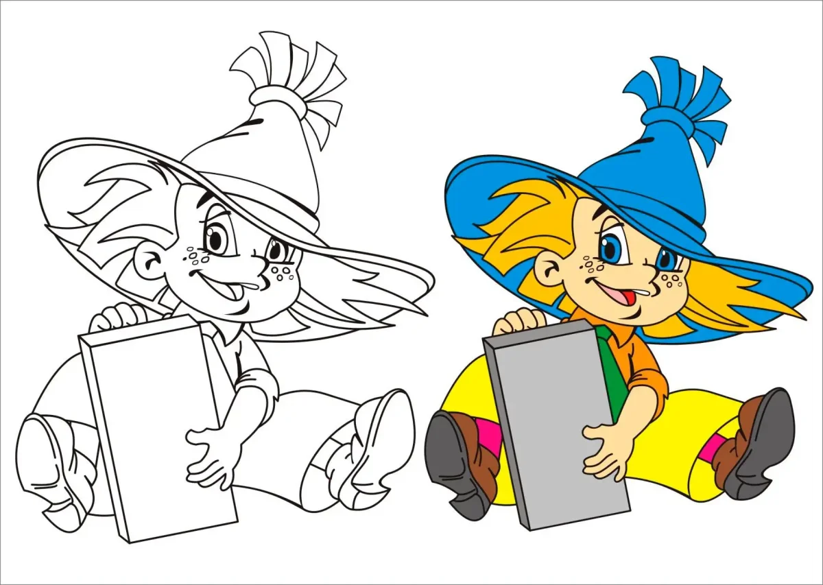 Раскраска 5 лет Незнайка