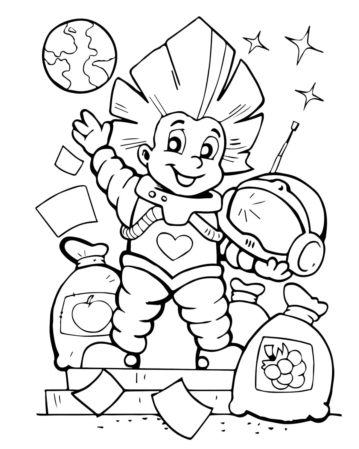 Синеглазка из Незнайки раскраска