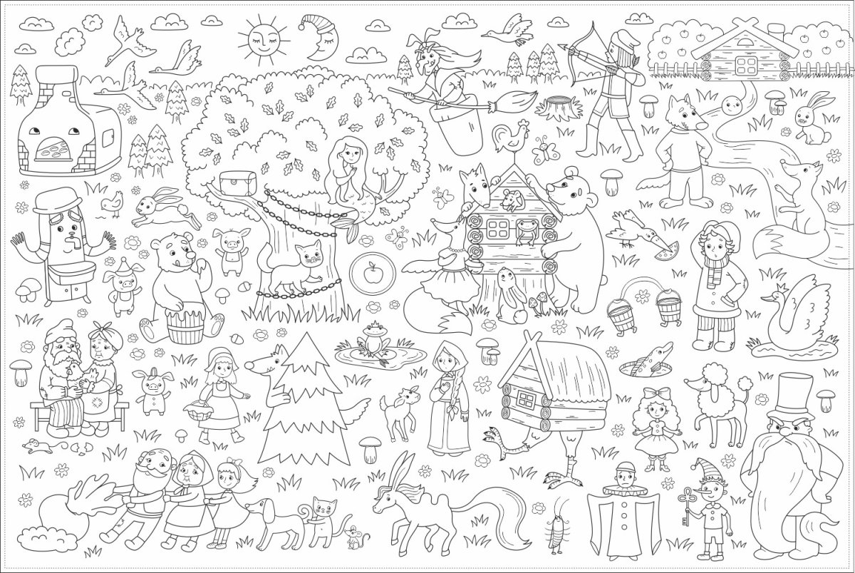 Раскраска виммельбух