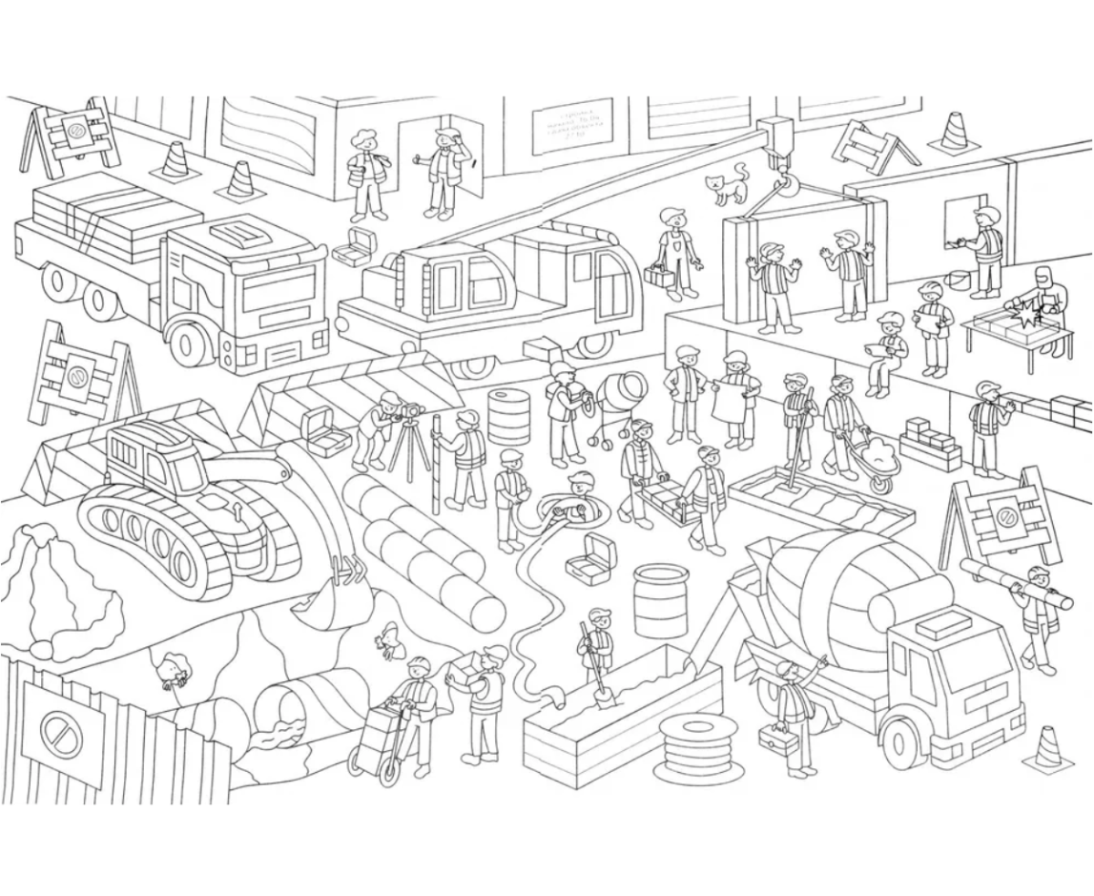 Раскраска виммельбух