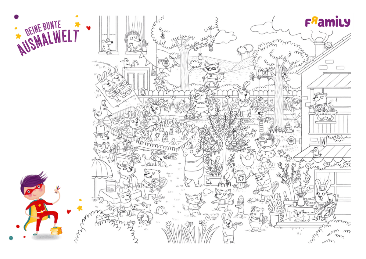 Раскраска виммельбух