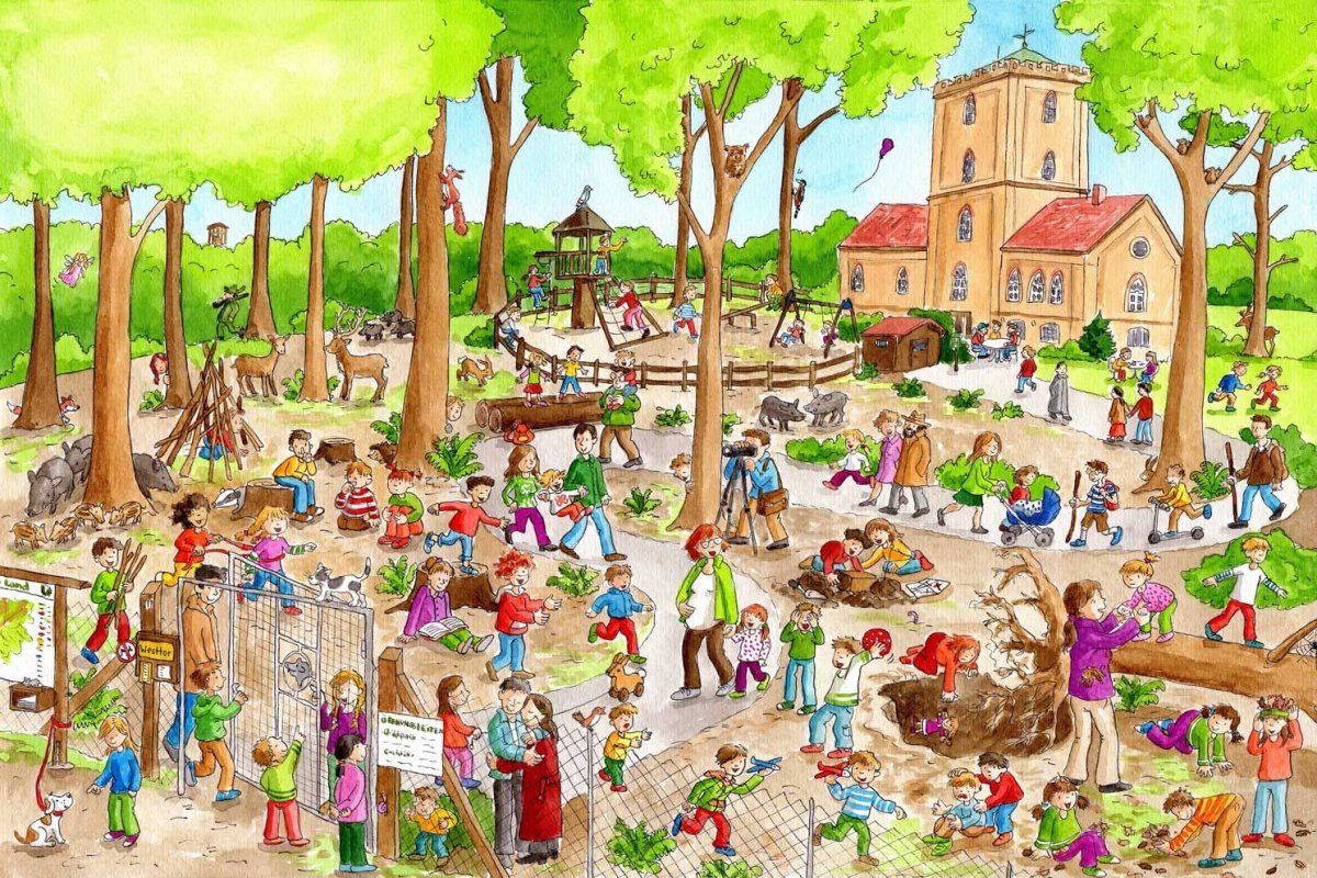 Раскраска виммельбух для мальчиков