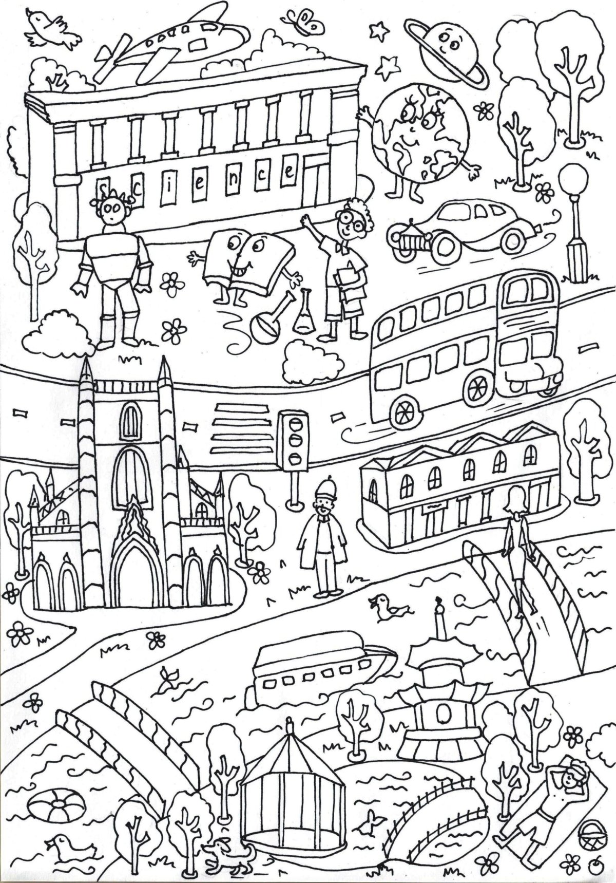 Раскраска антистресс комната