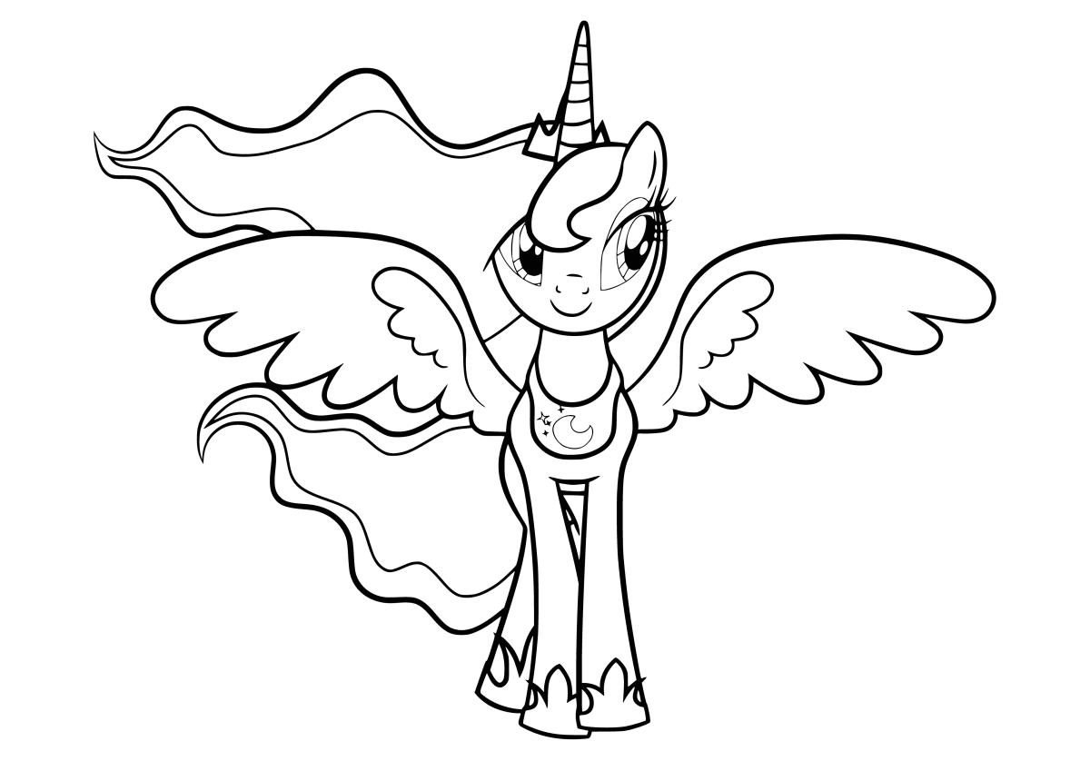 Раскраски пони Найтмер Мун