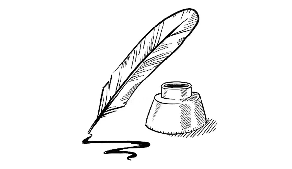 Перо и чернила без фона