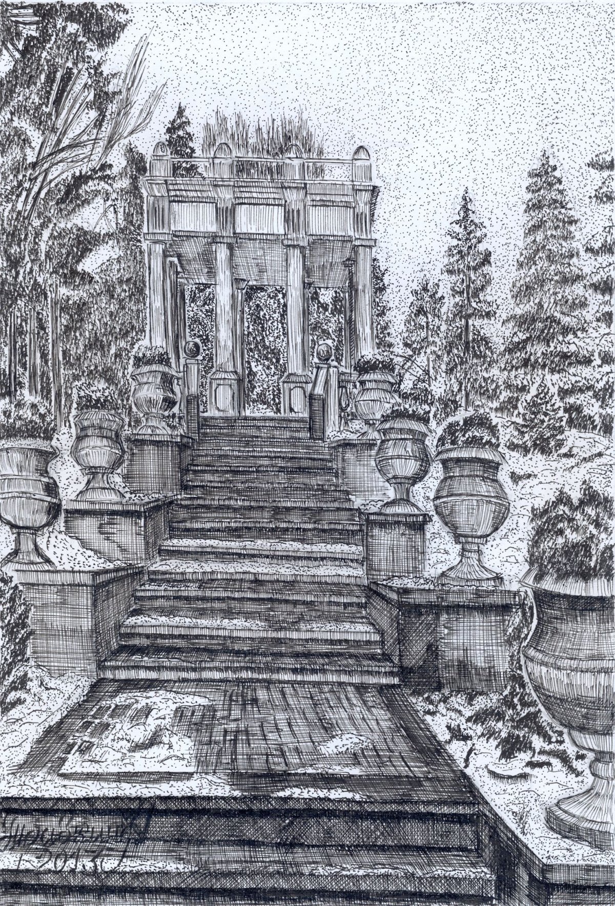 Видовая площадка Кисловодск иллюстрация