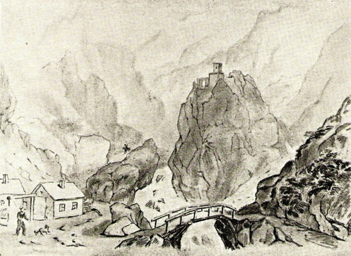 Дарьяльское ущелье замок царицы Тамары