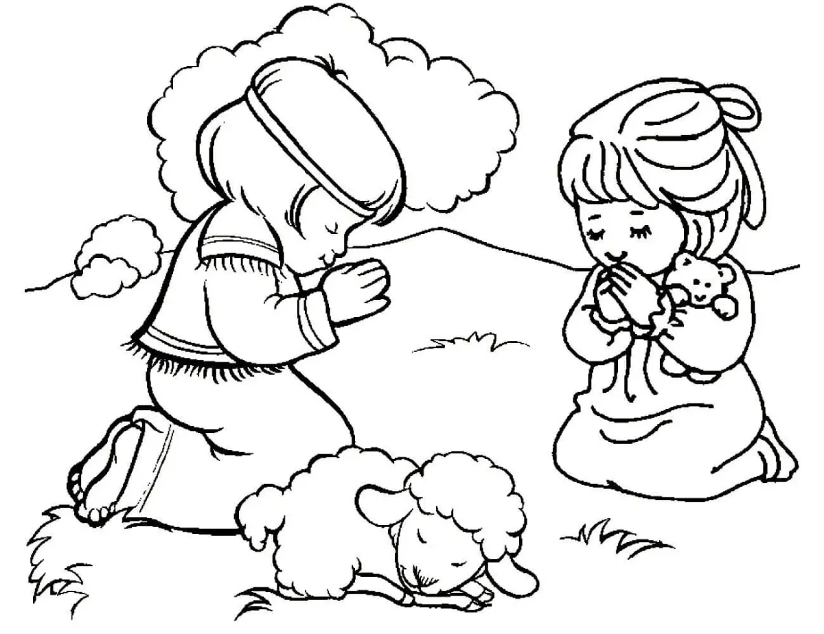 Картинка мальчик и девочка раскраска