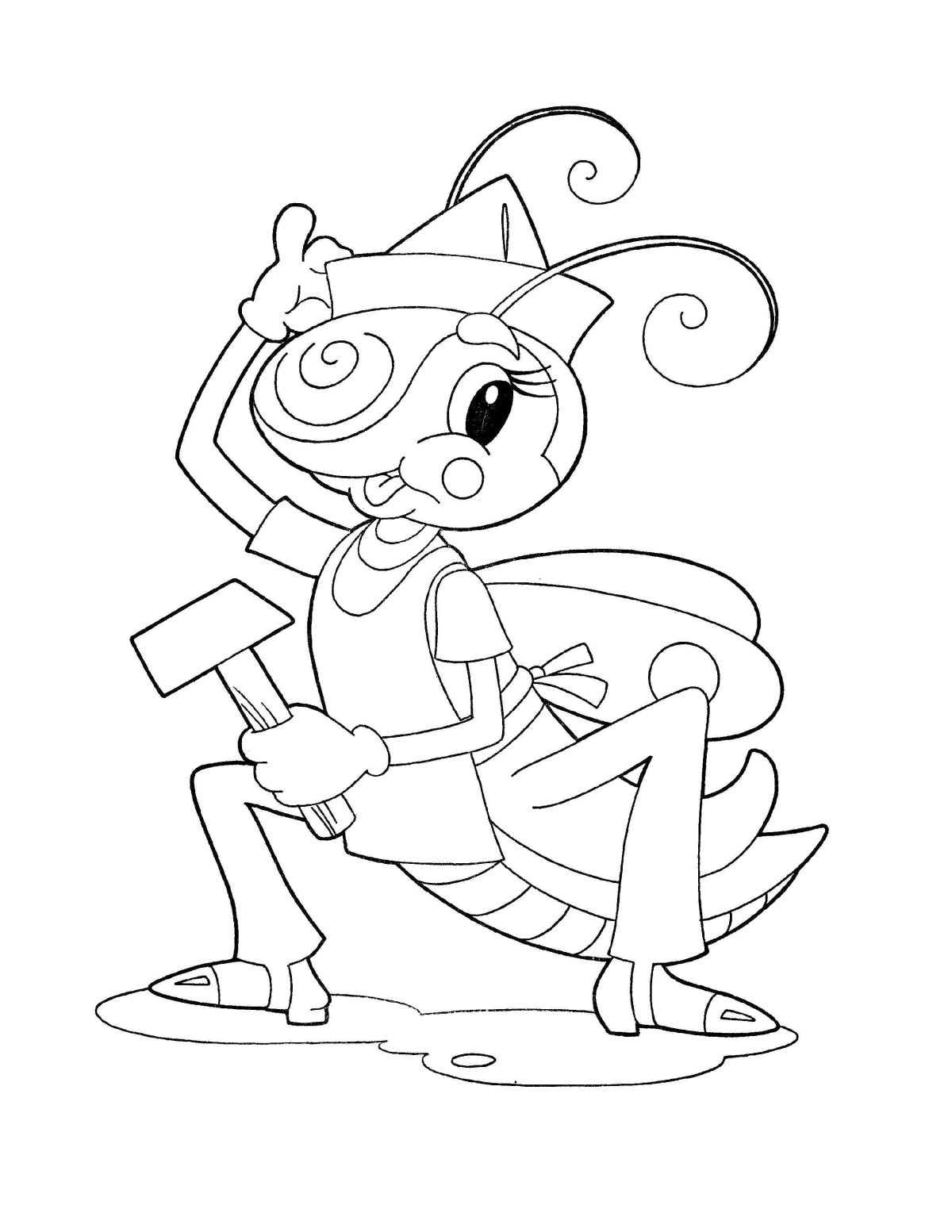 Корней Чуковский Муха Цокотуха раскраска