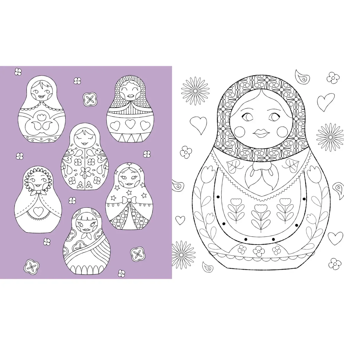 Семеновская Загорская Матрешка раскраска