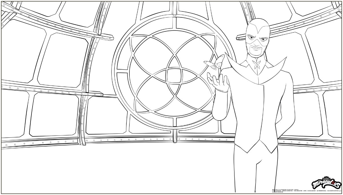 Раскраска БРАЖНИКА из леди баг