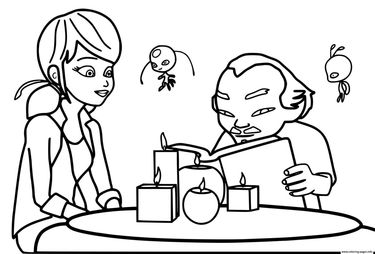 Карапас из леди баг раскраска