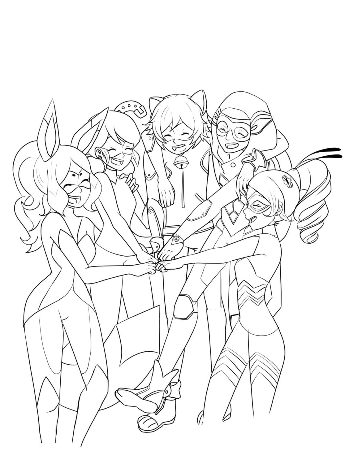 Раскраска леди баг и супер кот