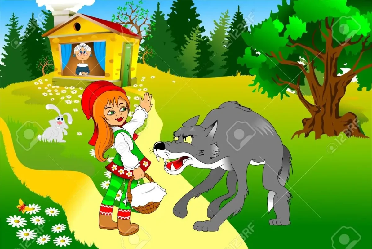 Красная шапочка встреча с волком