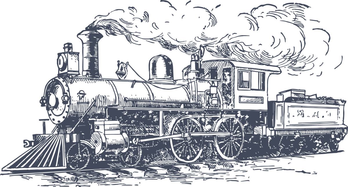 Паровоз в перспективе