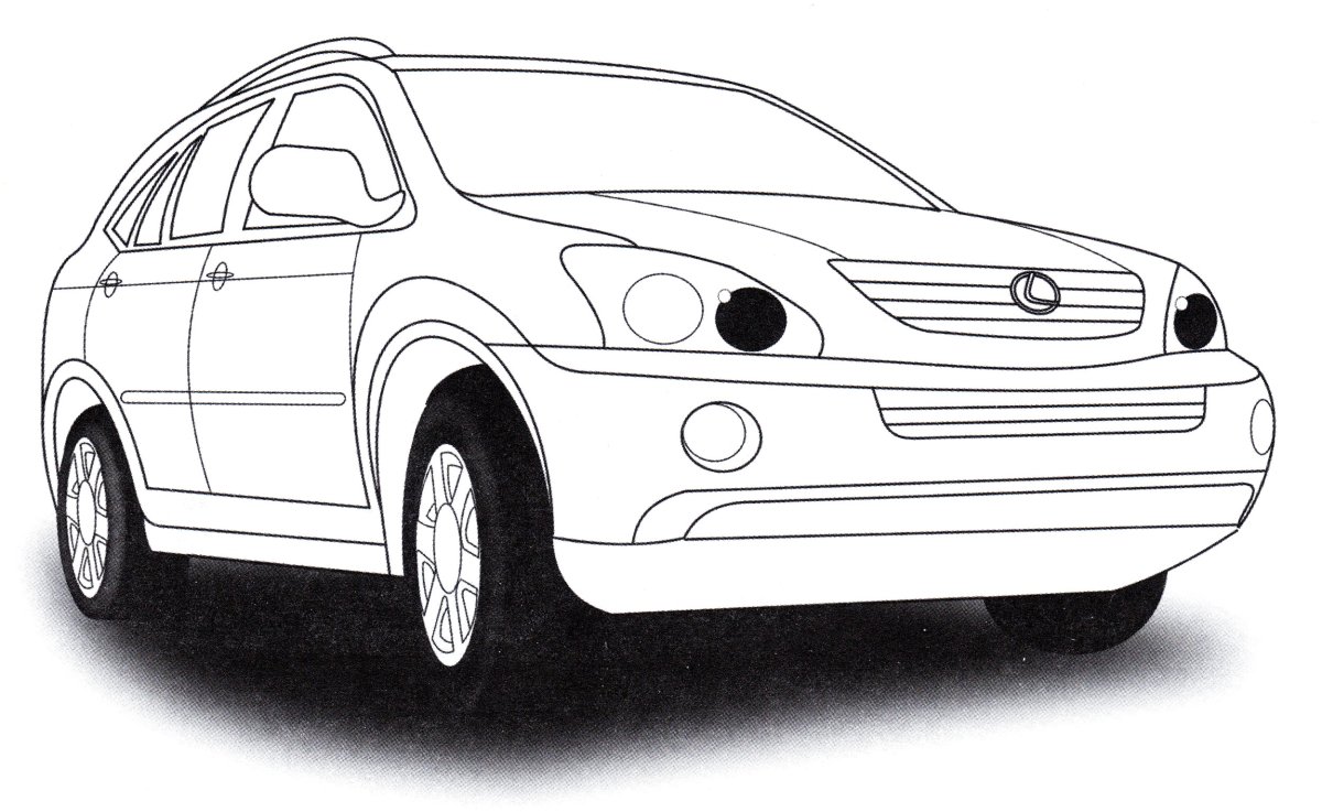 Раскраска Toyota Land Cruiser 200