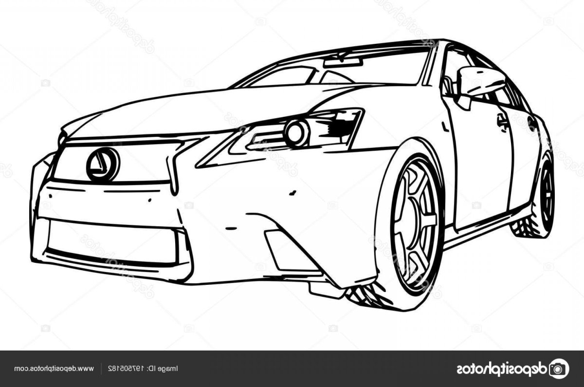Раскраска Лексус ЛФА