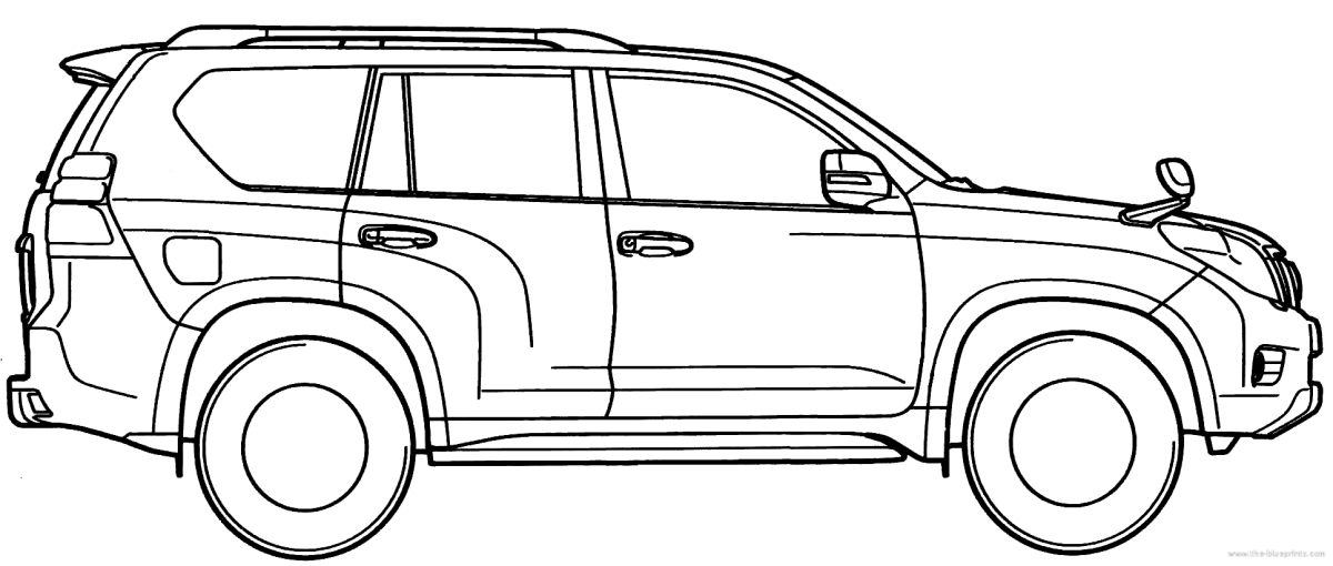Toyota Land Cruiser 100 карандашом