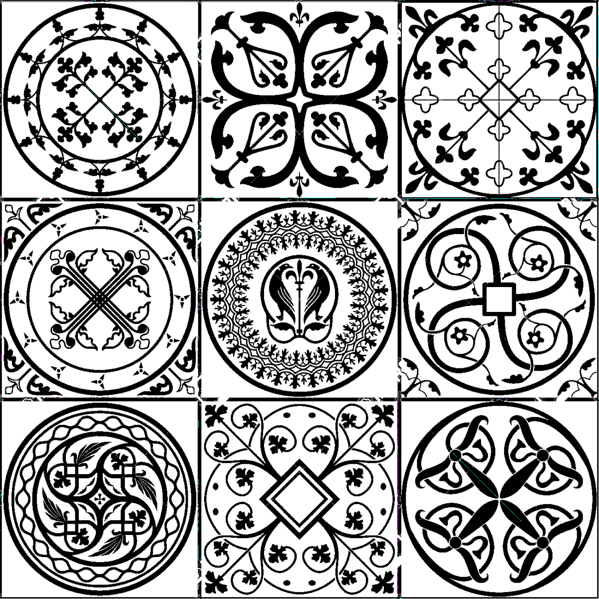 Орнаменты эпохи средневековья