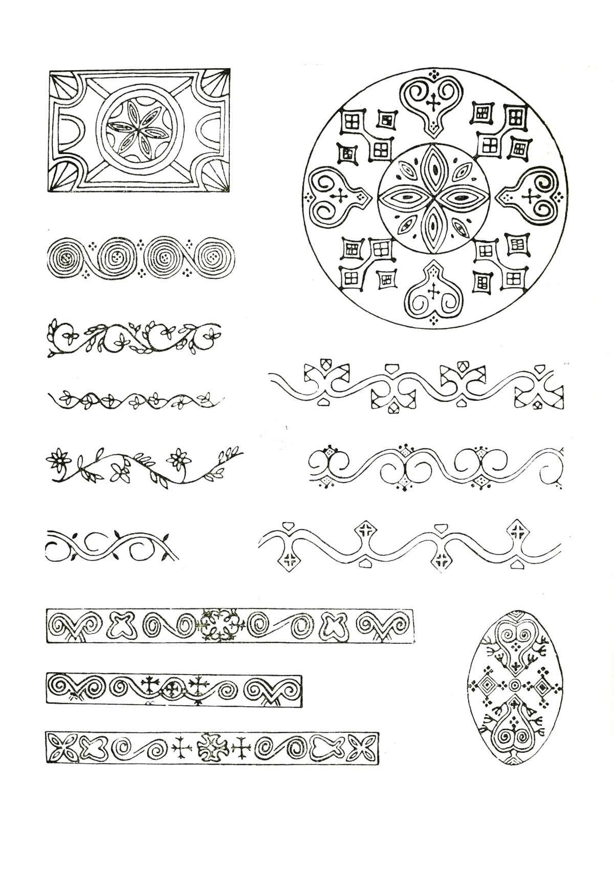 Шнуровидный Якутский орнамент