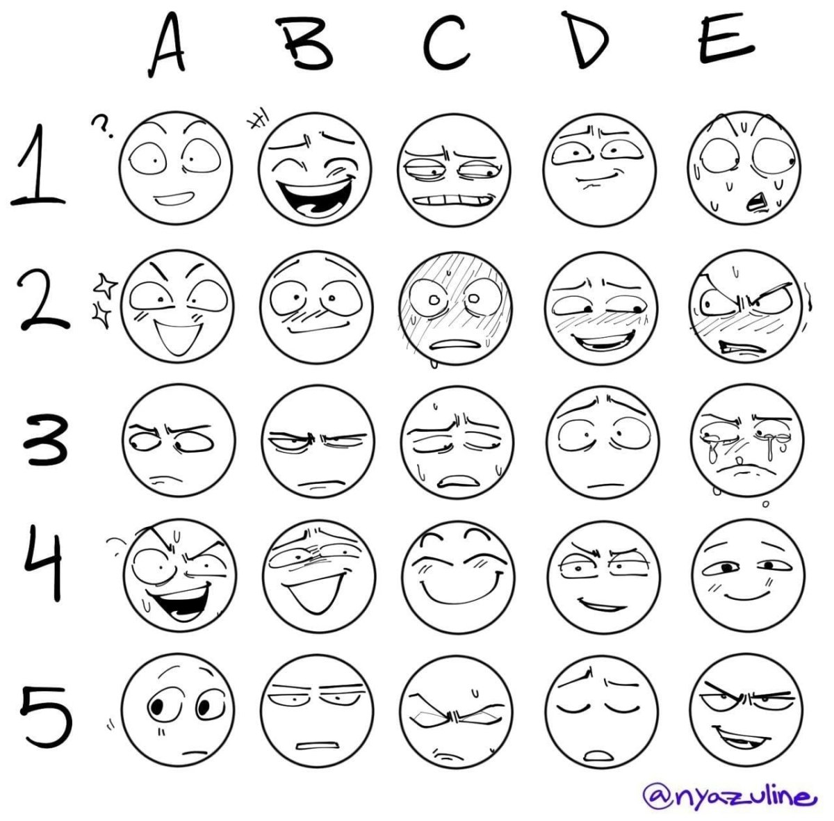 Лист с эмоциями для рисования