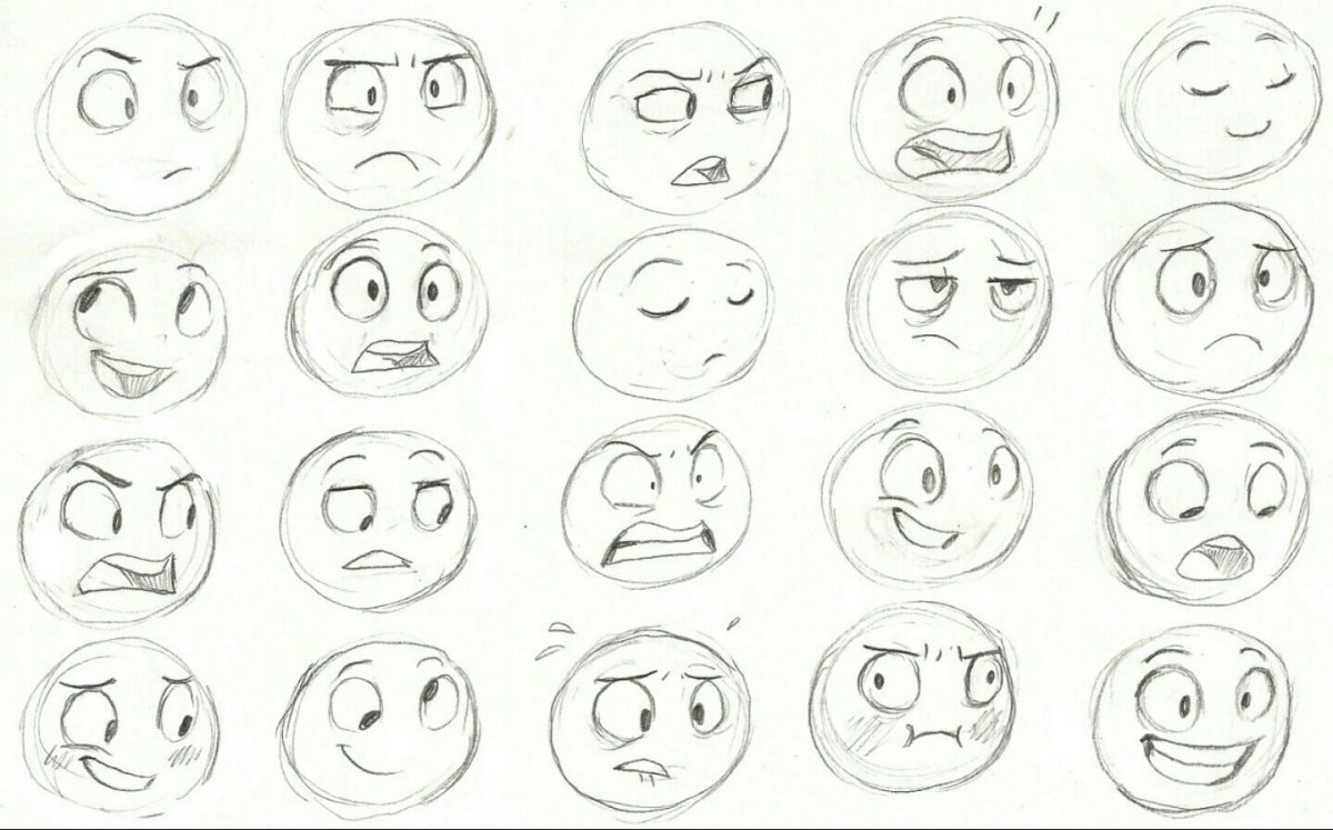 Смайлы для раскрашивания