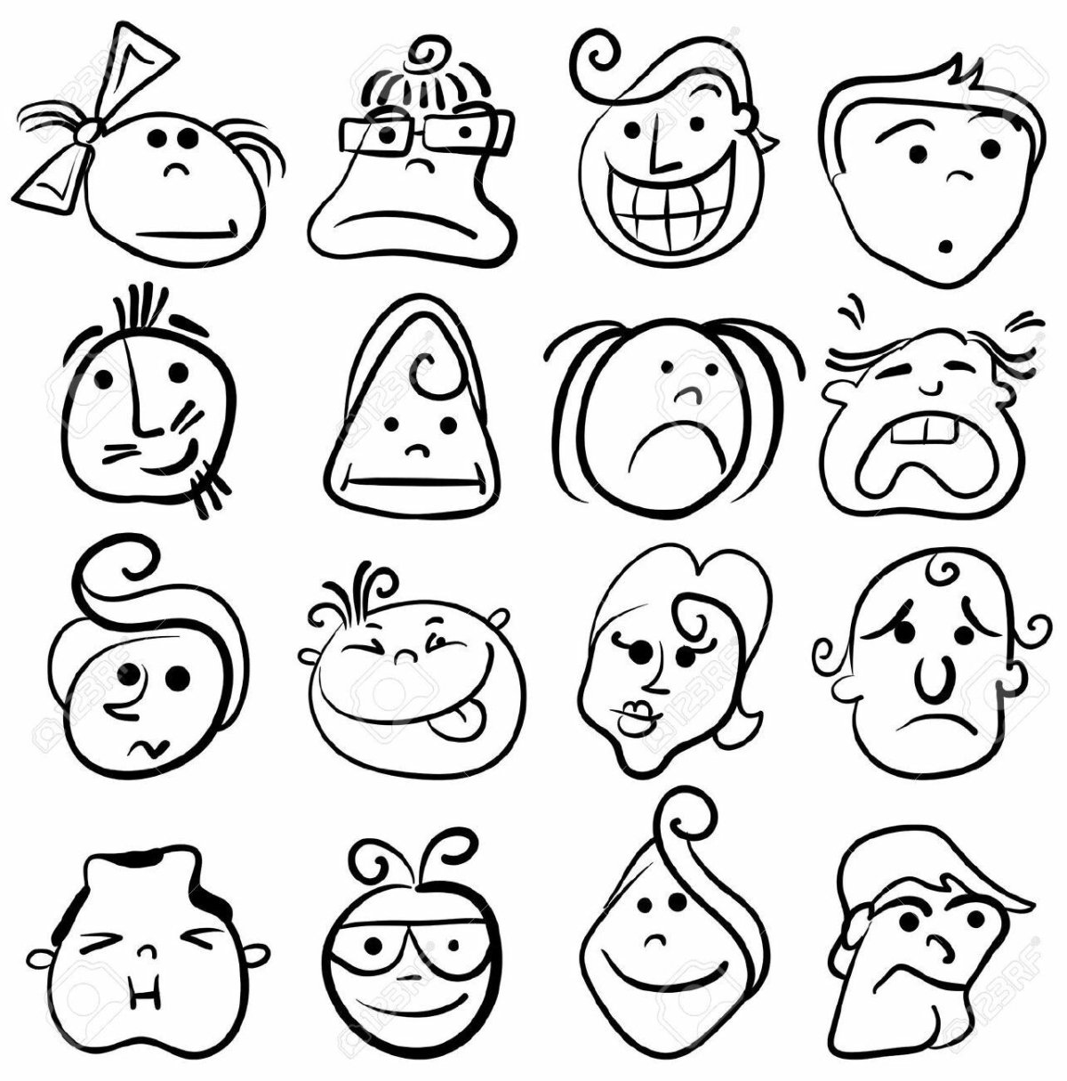 Эмоции раскраска