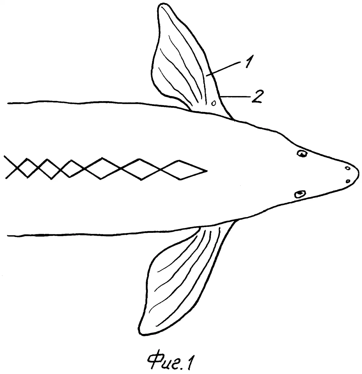 Осетр трафарет