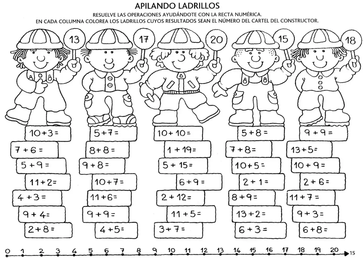 Математика 1 класс счет до 20 задания