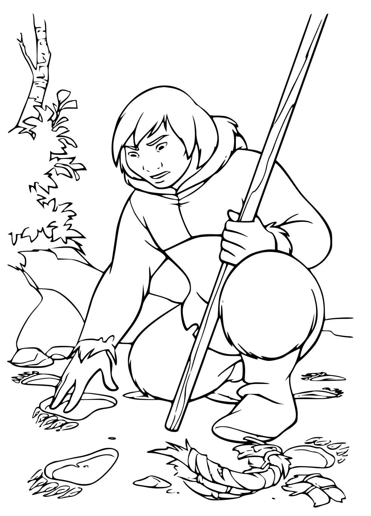 Охотник раскраска для детей