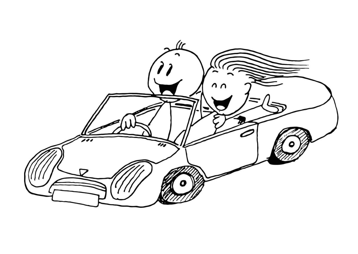 Водить автомобиль рисунок