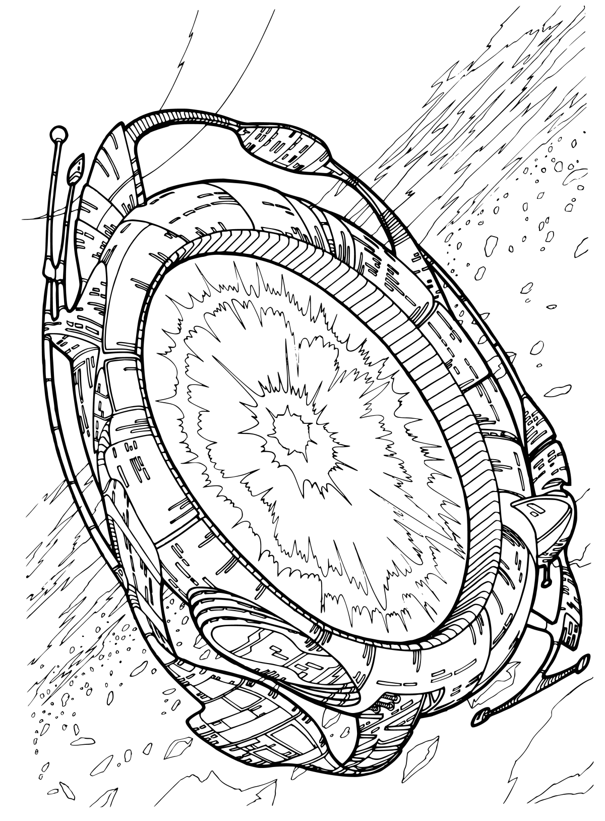Раскраска порталы в другие миры