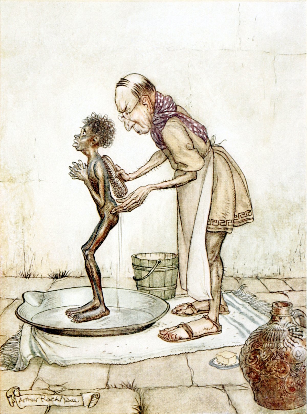 Бабушка с дедушкой за самоваром